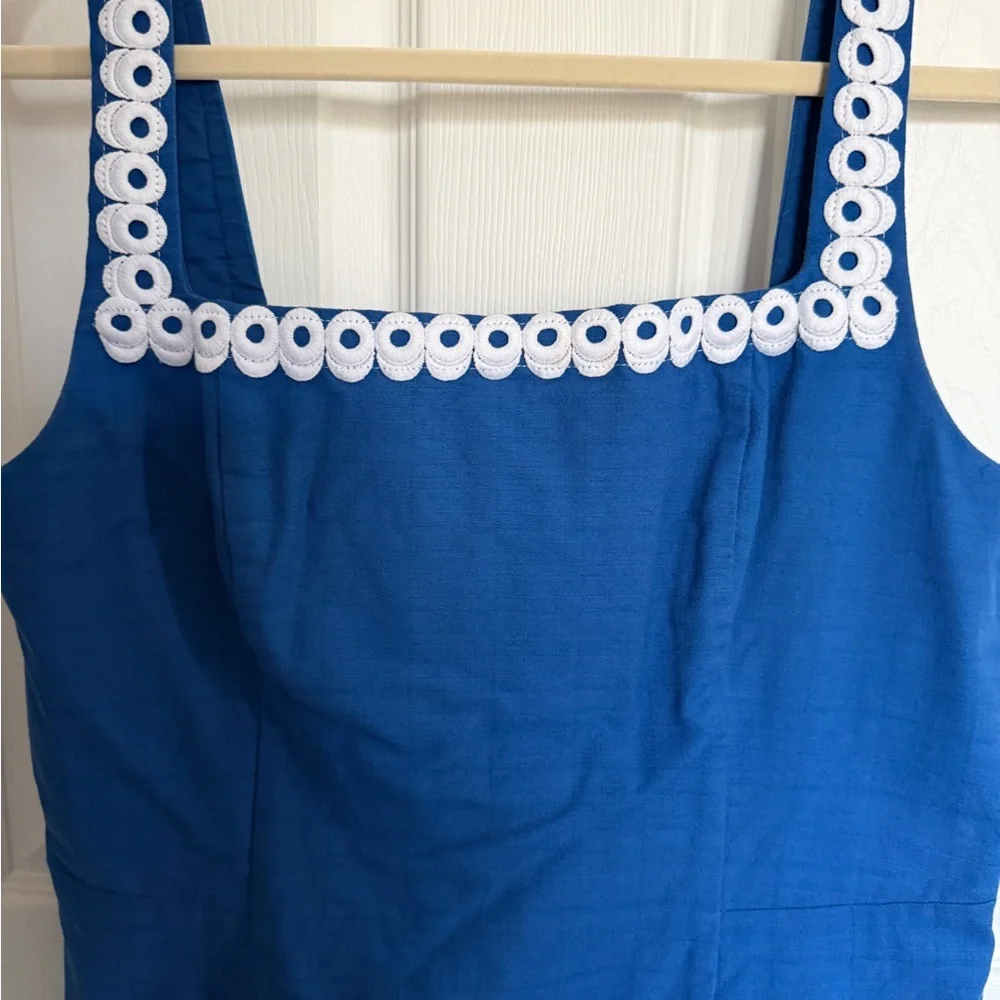 Lilly Pulitzer Blue Jumpsuit with White Trim - Picture 2 of 6